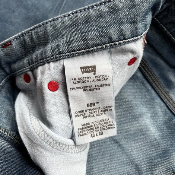 Unique Vintage‎ Y2K Levi’s 569 Blue Jeans - Picture 7 of 8